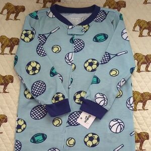 Carter's Blue Sports footed Pajamas